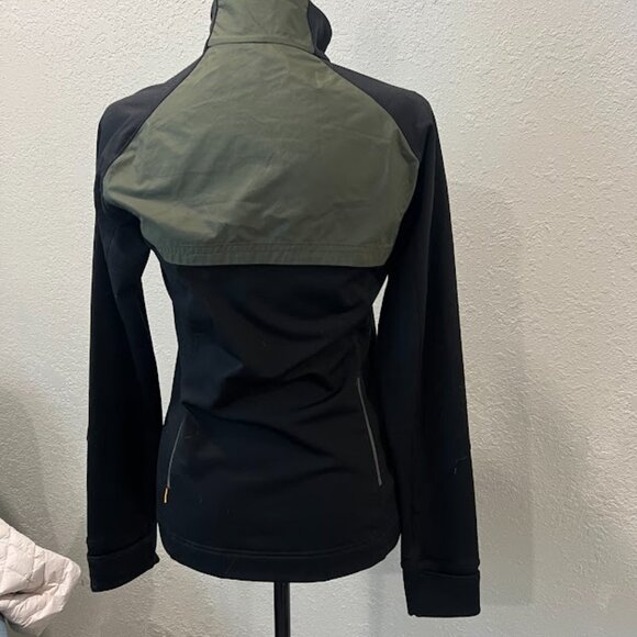 Lucy Size Small Jacket Green and Black Stretch Side Panel - Picture 3 of 4